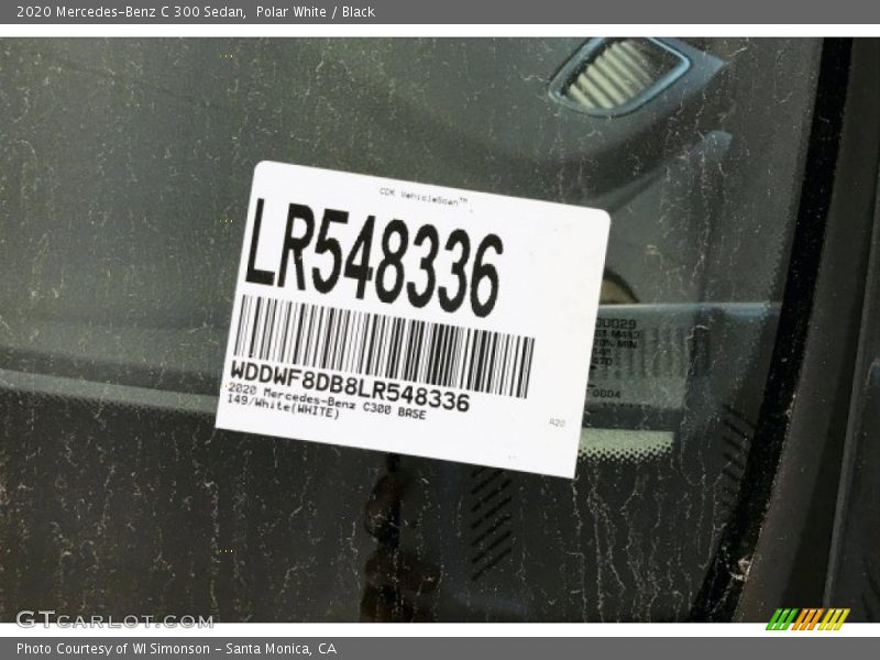 Polar White / Black 2020 Mercedes-Benz C 300 Sedan