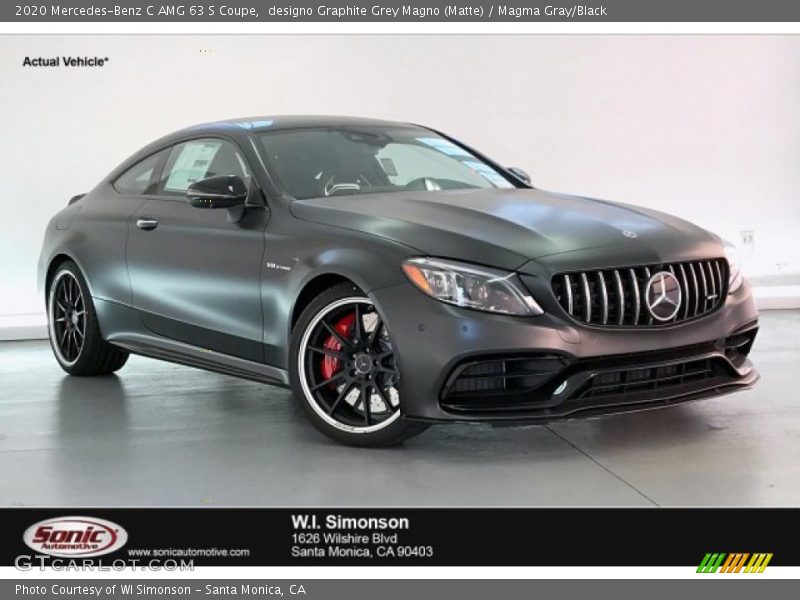 designo Graphite Grey Magno (Matte) / Magma Gray/Black 2020 Mercedes-Benz C AMG 63 S Coupe