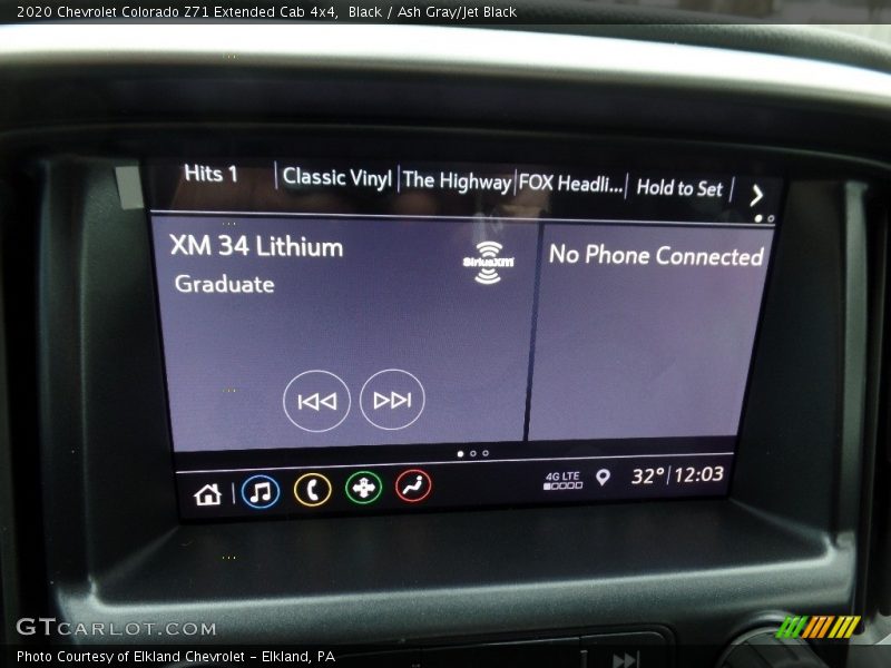 Black / Ash Gray/Jet Black 2020 Chevrolet Colorado Z71 Extended Cab 4x4