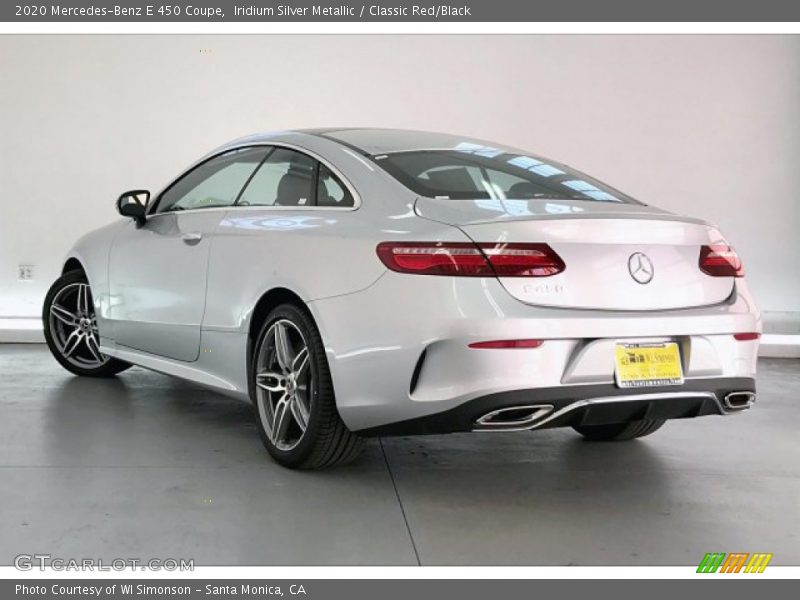 Iridium Silver Metallic / Classic Red/Black 2020 Mercedes-Benz E 450 Coupe