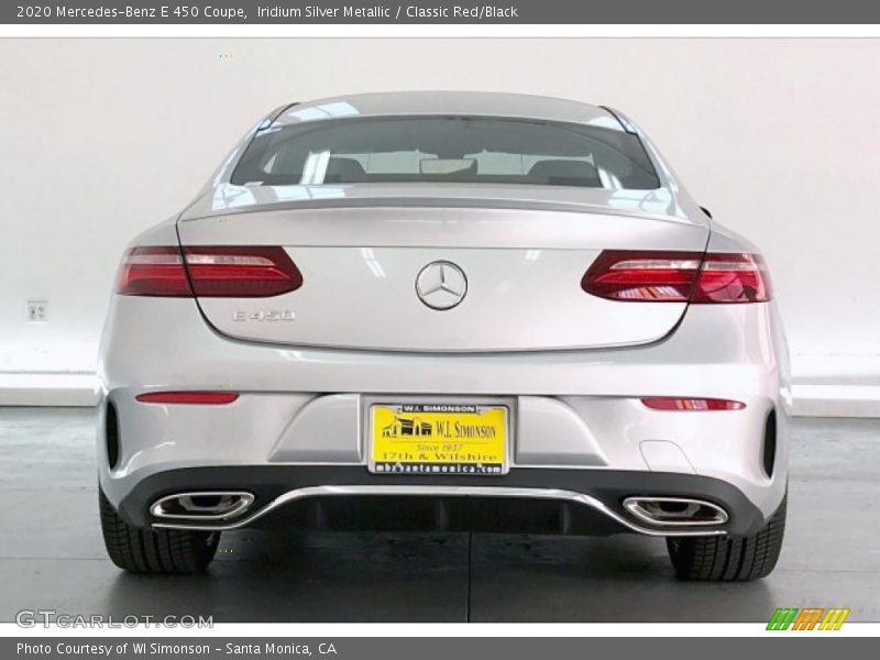 Iridium Silver Metallic / Classic Red/Black 2020 Mercedes-Benz E 450 Coupe