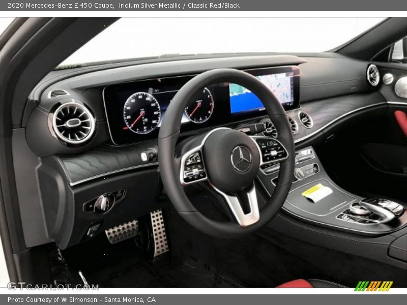 Iridium Silver Metallic / Classic Red/Black 2020 Mercedes-Benz E 450 Coupe