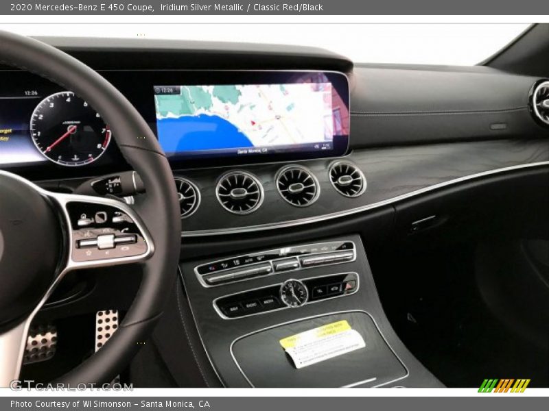 Iridium Silver Metallic / Classic Red/Black 2020 Mercedes-Benz E 450 Coupe