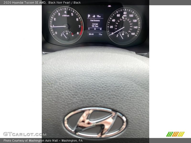 Black Noir Pearl / Black 2020 Hyundai Tucson SE AWD