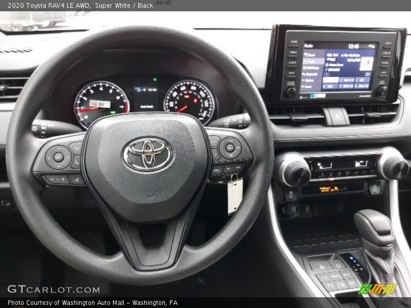 Super White / Black 2020 Toyota RAV4 LE AWD