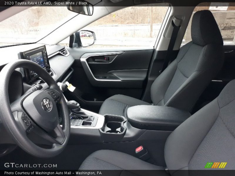 Super White / Black 2020 Toyota RAV4 LE AWD