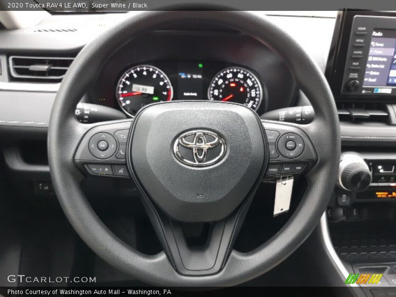 Super White / Black 2020 Toyota RAV4 LE AWD