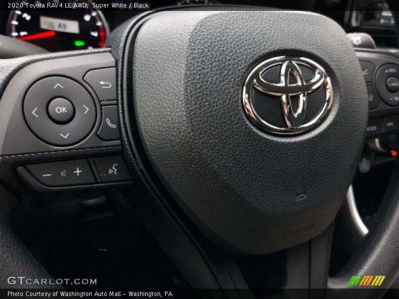 Super White / Black 2020 Toyota RAV4 LE AWD
