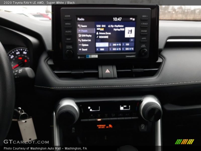 Super White / Black 2020 Toyota RAV4 LE AWD