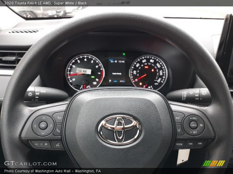 Super White / Black 2020 Toyota RAV4 LE AWD