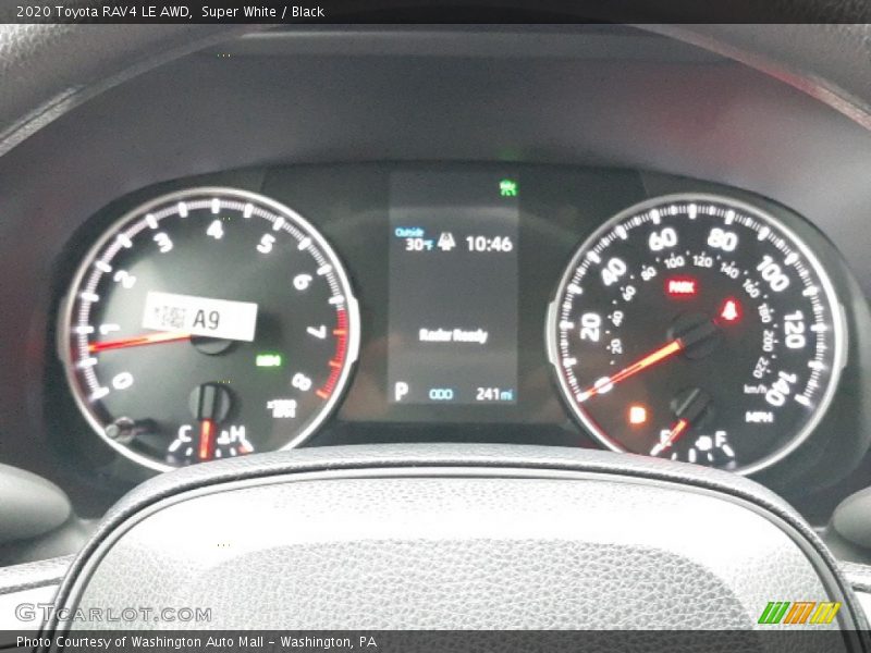 Super White / Black 2020 Toyota RAV4 LE AWD