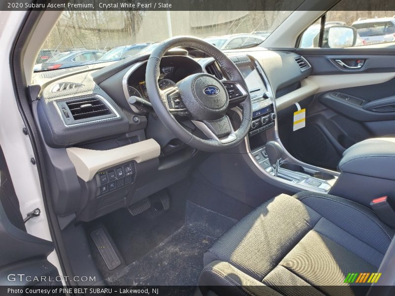 Crystal White Pearl / Slate 2020 Subaru Ascent Premium