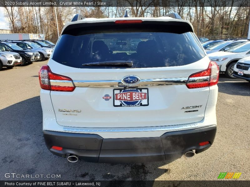 Crystal White Pearl / Slate 2020 Subaru Ascent Limited