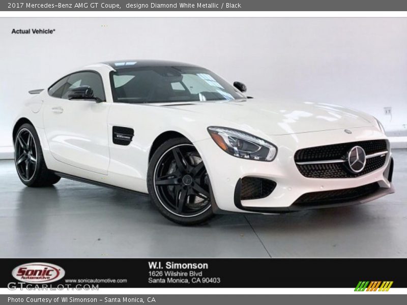 designo Diamond White Metallic / Black 2017 Mercedes-Benz AMG GT Coupe
