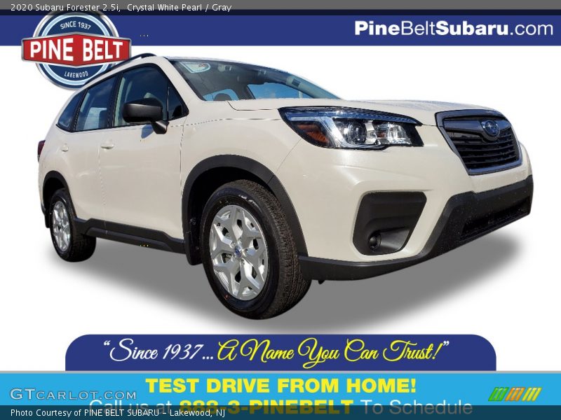 Crystal White Pearl / Gray 2020 Subaru Forester 2.5i