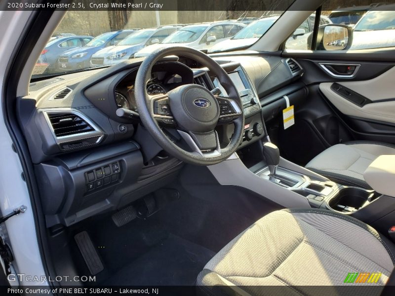 Crystal White Pearl / Gray 2020 Subaru Forester 2.5i