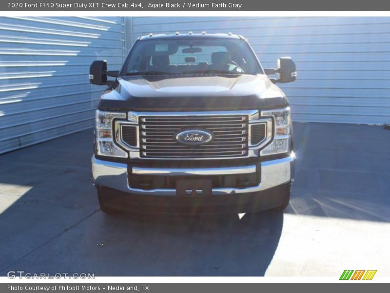 Agate Black / Medium Earth Gray 2020 Ford F350 Super Duty XLT Crew Cab 4x4