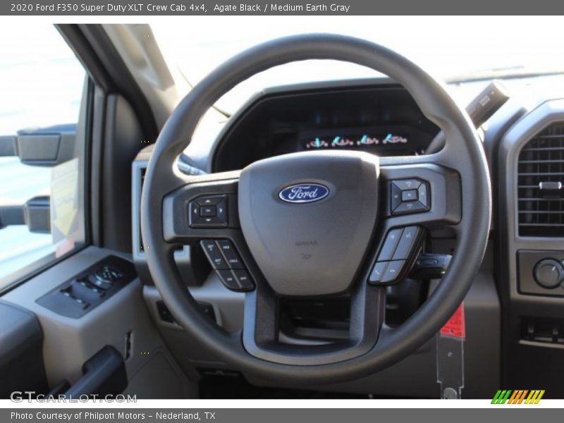 Agate Black / Medium Earth Gray 2020 Ford F350 Super Duty XLT Crew Cab 4x4