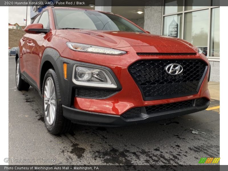 Pulse Red / Black 2020 Hyundai Kona SEL AWD