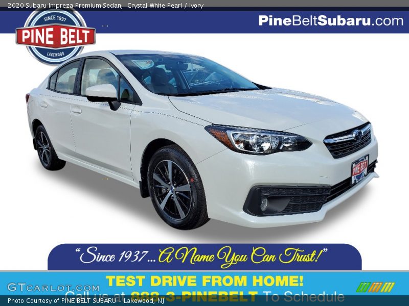 Crystal White Pearl / Ivory 2020 Subaru Impreza Premium Sedan