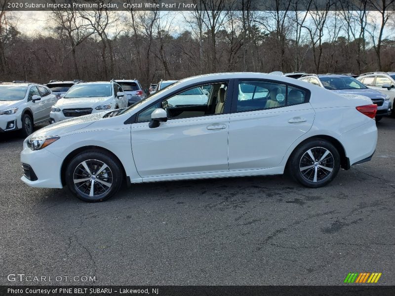 Crystal White Pearl / Ivory 2020 Subaru Impreza Premium Sedan