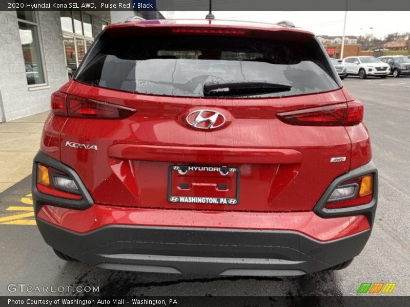 Pulse Red / Black 2020 Hyundai Kona SEL AWD