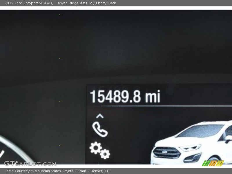 Canyon Ridge Metallic / Ebony Black 2019 Ford EcoSport SE 4WD