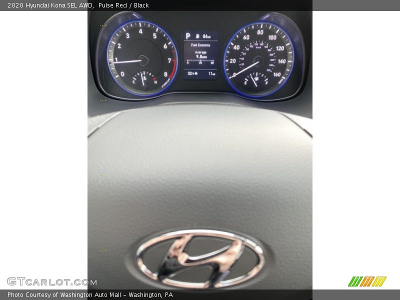 Pulse Red / Black 2020 Hyundai Kona SEL AWD