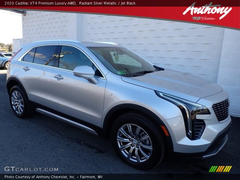 Radiant Silver Metallic / Jet Black 2020 Cadillac XT4 Premium Luxury AWD