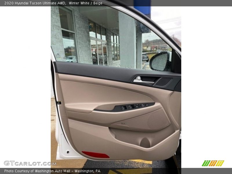 Winter White / Beige 2020 Hyundai Tucson Ultimate AWD