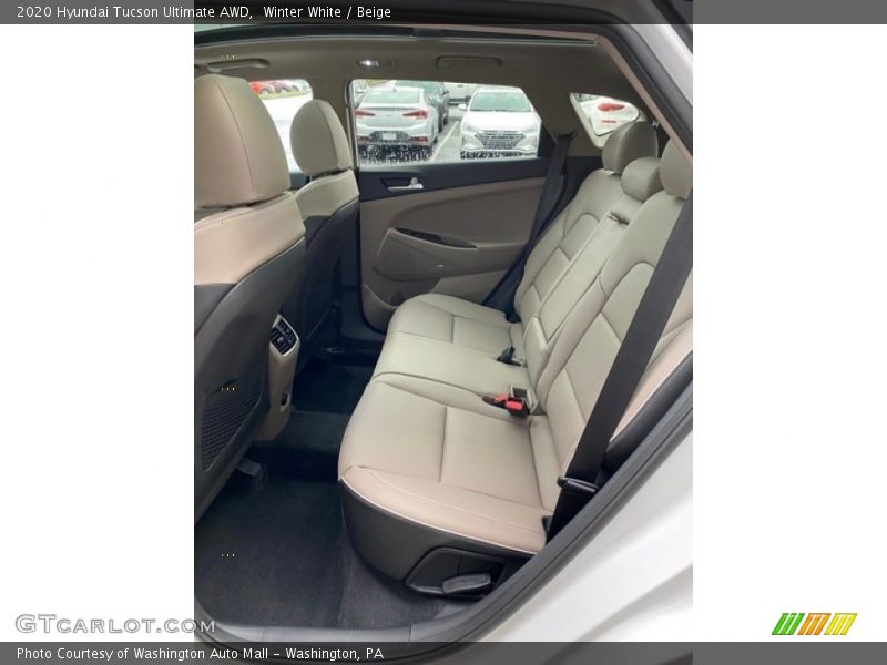Winter White / Beige 2020 Hyundai Tucson Ultimate AWD