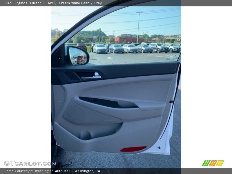 Cream White Pearl / Gray 2020 Hyundai Tucson SE AWD