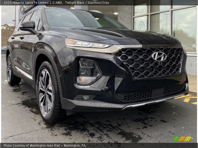 Twilight Black / Espresso/Gray 2020 Hyundai Santa Fe Limited 2.0 AWD