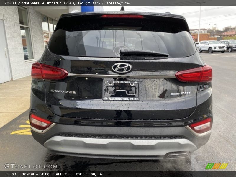 Twilight Black / Espresso/Gray 2020 Hyundai Santa Fe Limited 2.0 AWD