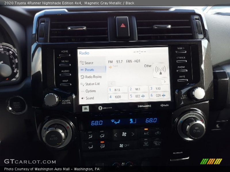 Controls of 2020 4Runner Nightshade Edition 4x4