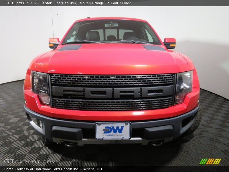 Molten Orange Tri Coat / Black 2011 Ford F150 SVT Raptor SuperCab 4x4