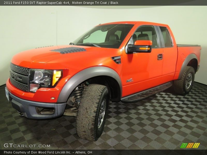Molten Orange Tri Coat / Black 2011 Ford F150 SVT Raptor SuperCab 4x4
