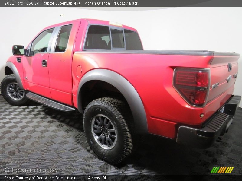 Molten Orange Tri Coat / Black 2011 Ford F150 SVT Raptor SuperCab 4x4