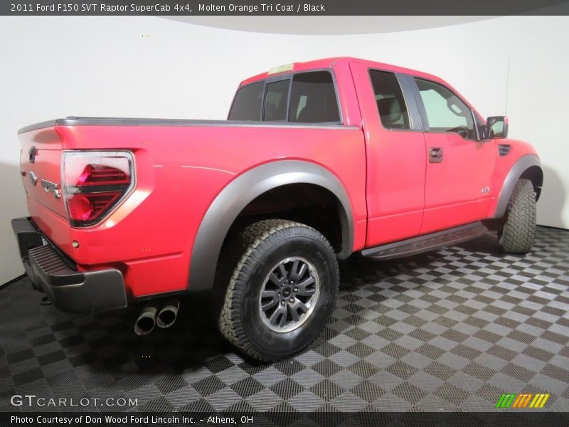 Molten Orange Tri Coat / Black 2011 Ford F150 SVT Raptor SuperCab 4x4