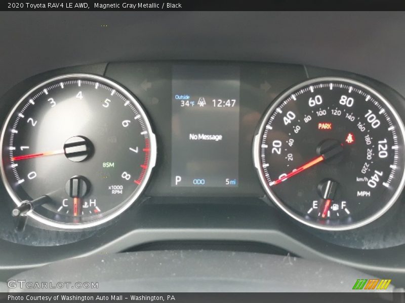 Magnetic Gray Metallic / Black 2020 Toyota RAV4 LE AWD