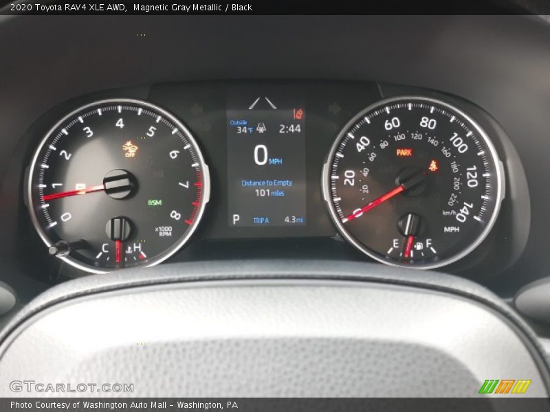 Magnetic Gray Metallic / Black 2020 Toyota RAV4 XLE AWD