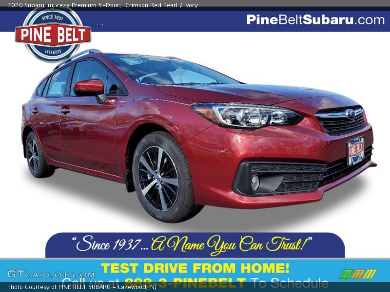 Crimson Red Pearl / Ivory 2020 Subaru Impreza Premium 5-Door