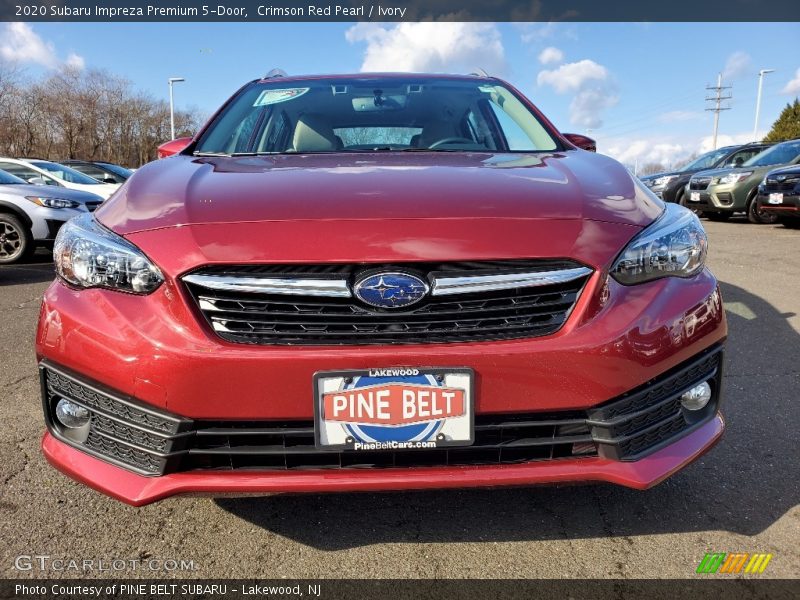 Crimson Red Pearl / Ivory 2020 Subaru Impreza Premium 5-Door