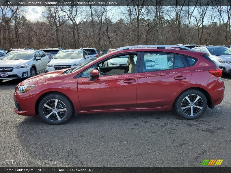 Crimson Red Pearl / Ivory 2020 Subaru Impreza Premium 5-Door