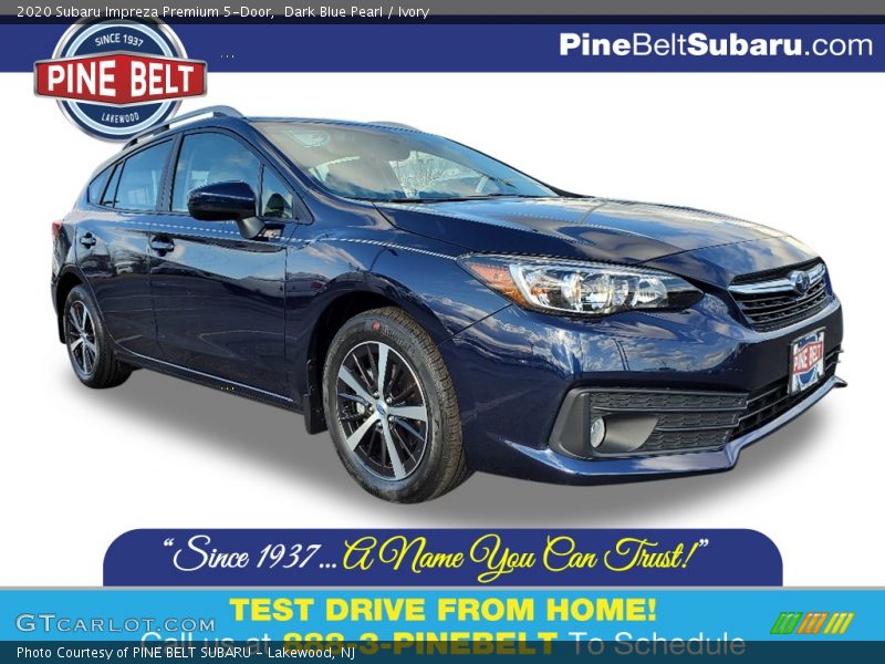 Dark Blue Pearl / Ivory 2020 Subaru Impreza Premium 5-Door