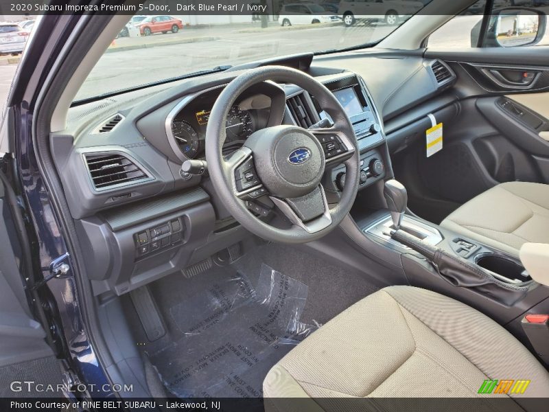 Dark Blue Pearl / Ivory 2020 Subaru Impreza Premium 5-Door