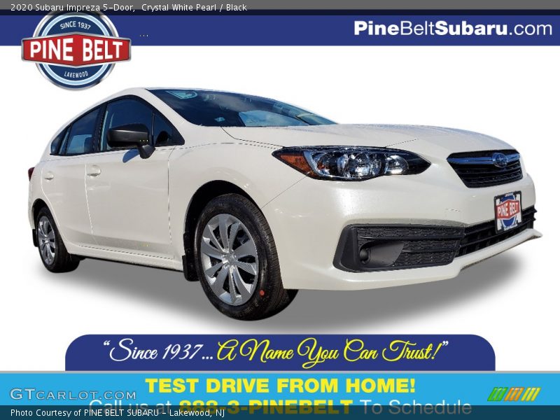 Crystal White Pearl / Black 2020 Subaru Impreza 5-Door
