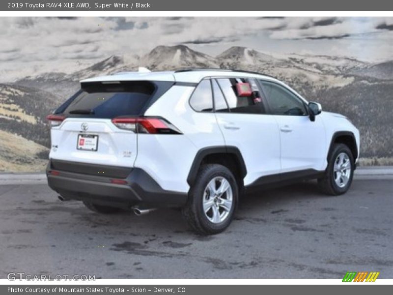 Super White / Black 2019 Toyota RAV4 XLE AWD