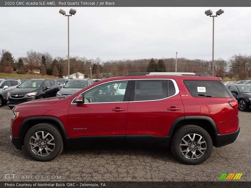 Red Quartz Tintcoat / Jet Black 2020 GMC Acadia SLE AWD