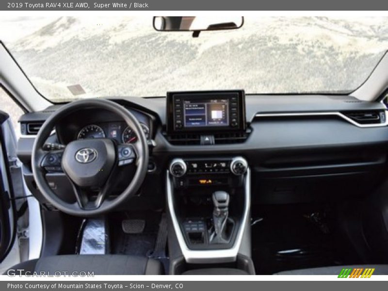 Super White / Black 2019 Toyota RAV4 XLE AWD